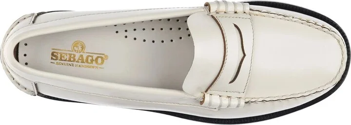 White Smooth Grain Leather Loafer - Image 5