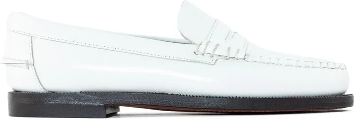 White Smooth Grain Leather Loafer
