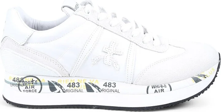 White Sneakers For Woman With Logo