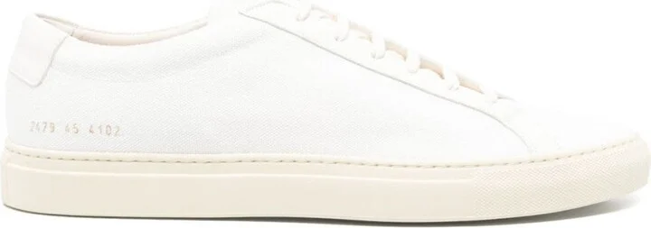 White Sneakers With Almond Toe