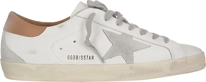 White Sneakers With Grey Suede Star