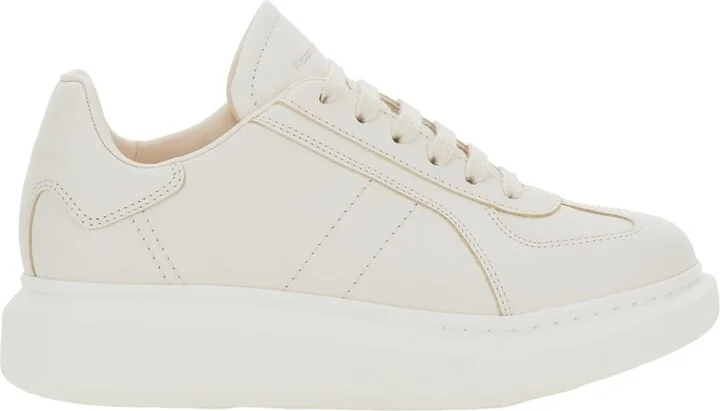 White Sneakers With Logo Patch On The Tongue And Embossed Logo On The Heel In Leather Woman