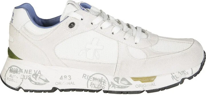 White Sneakers With Printed Sole