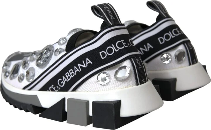 White Sorrento Crystals Sneakers Women's Shoes - Image 4