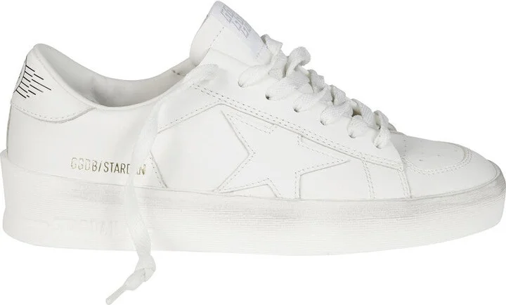 White Stardan Leather Sneakers With Star Motif