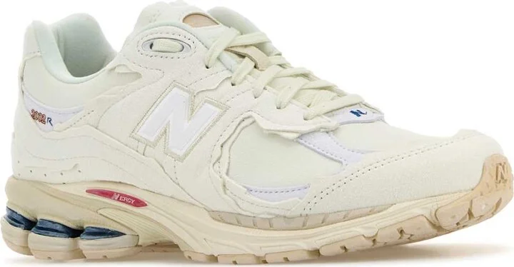 White Suede And Mesh 2002r Sneakers - Image 2