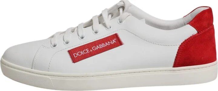 White Suede Leather Low Top Sneakers Men's Shoes (Pre-Owned) - Image 6