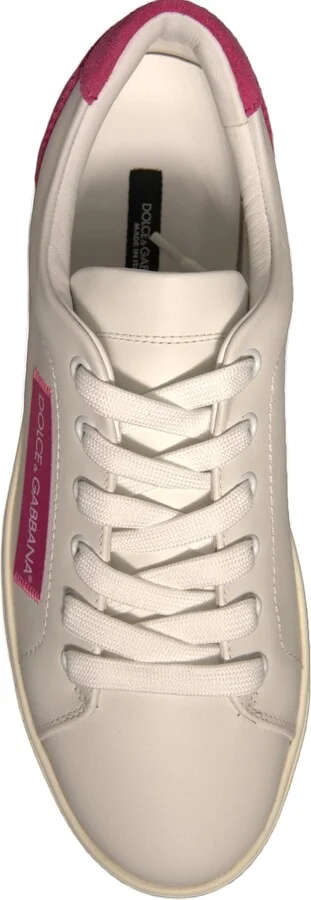 White Suede Leather Low Top Sneakers Women's Shoes - Image 3