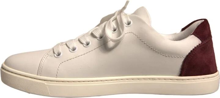 White Suede Leather Low Top Sneakers Women's Shoes (Pre-Owned) - Image 5