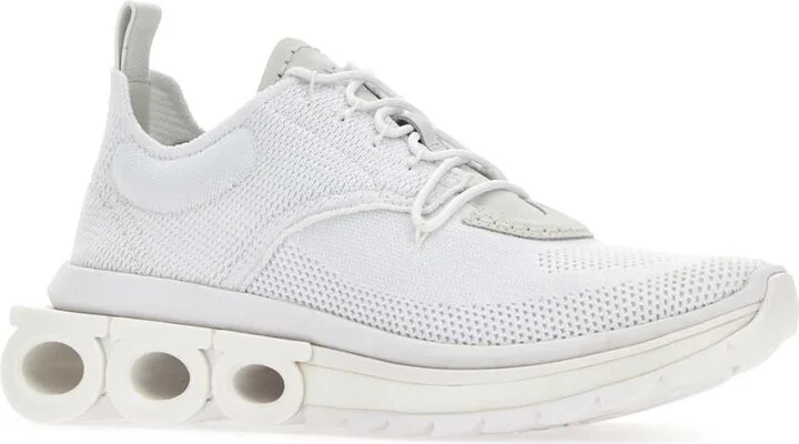White Tech Knit Nima Sneakers - Image 2