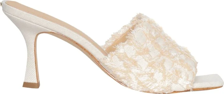 White Tessa Mules Sandals