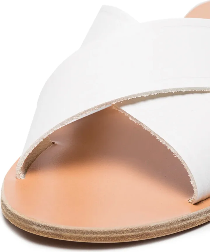 White Thais Leather Sandals - Image 5