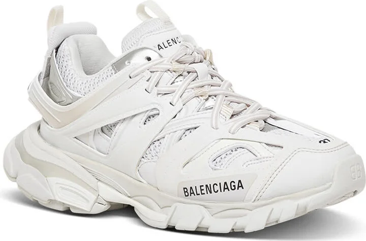 White Track Mesh And Nylon Sneakers Woman Balenciaga - Image 2