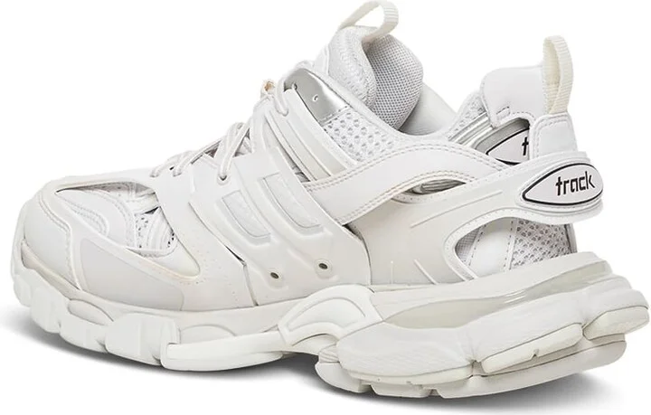 White Track Mesh And Nylon Sneakers Woman Balenciaga - Image 3