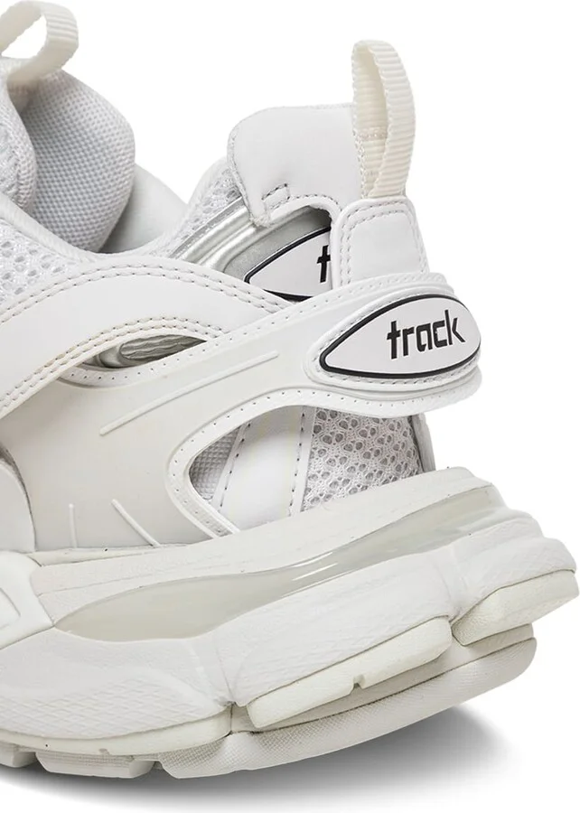 White Track Mesh And Nylon Sneakers Woman Balenciaga - Image 4