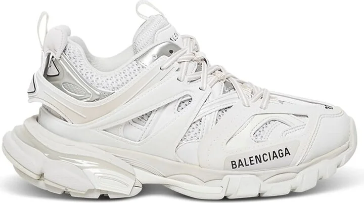 White Track Mesh And Nylon Sneakers Woman Balenciaga