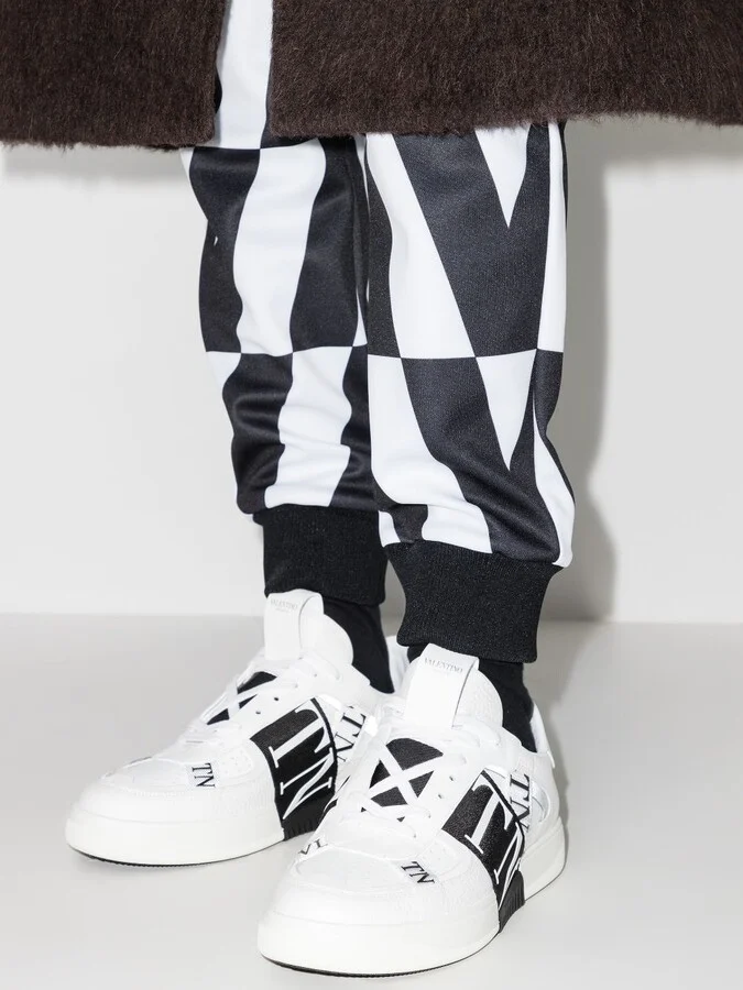 White VL7N Low-Top Leather Sneakers - Image 3