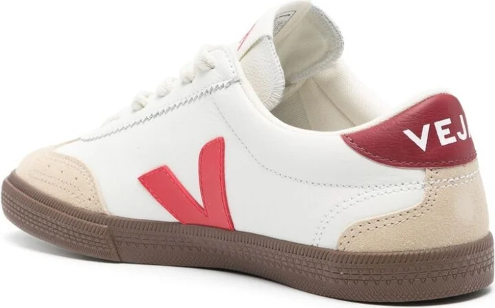 White Volley Leather Sneakers - Image 3