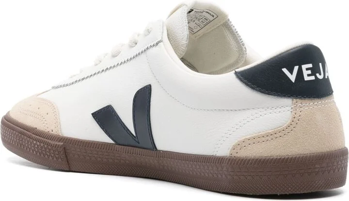 White Volley Leather Sneakers - Image 3