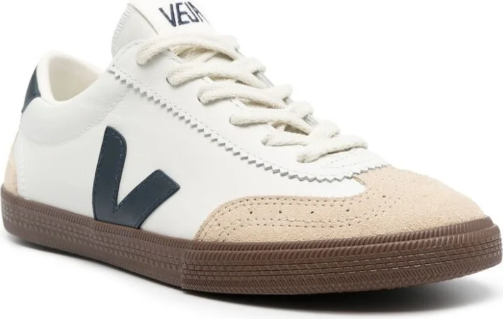 White Volley Leather Sneakers - Image 2