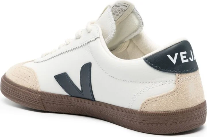 White Volley Leather Sneakers - Image 3