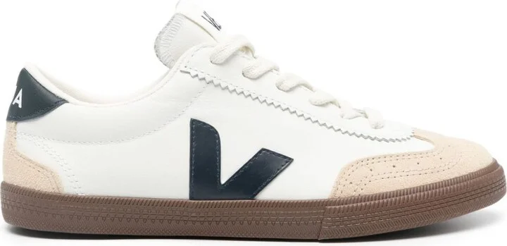 White Volley Leather Sneakers