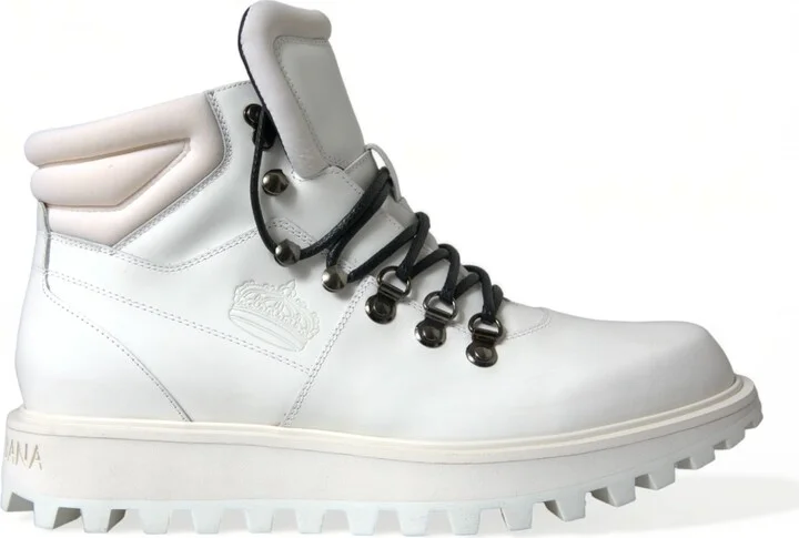 White Vulcano Trekking Ankle Boots Men's Shoes