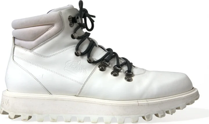 White Vulcano Trekking Ankle Boots Men's Shoes (Pre-Owned)