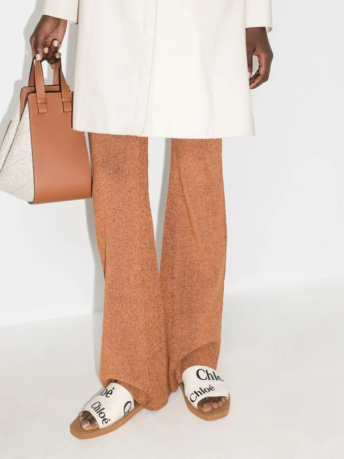 White Woody Logo Strap Sandals - Image 3