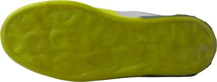 White Yellow Portofino Leather Sneakers Men's Shoes - Image 4