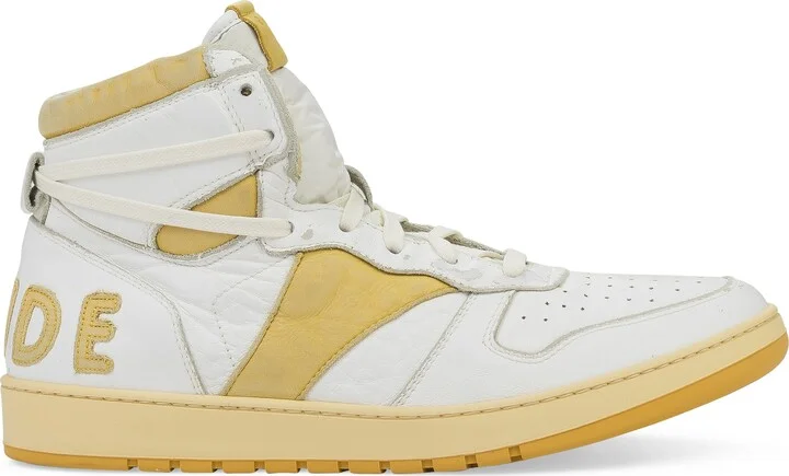 White/Yellow Rhecess Hi Sneakers