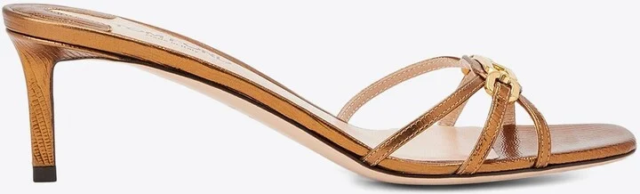 Whitney 55 Laminated Leather Mules