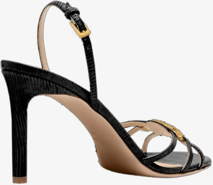 Whitney 85 Lizard-Effect Leather Sandals - Image 2