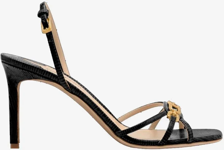 Whitney 85 Lizard-Effect Leather Sandals