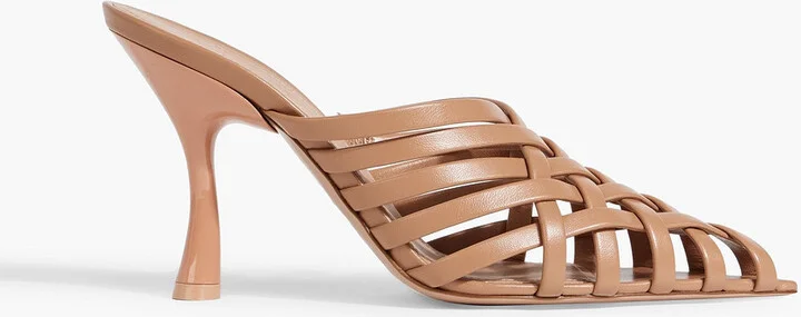 Whitney 90 woven leather mules