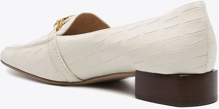 Whitney Croc-Embossed Leather Loafers - Image 2