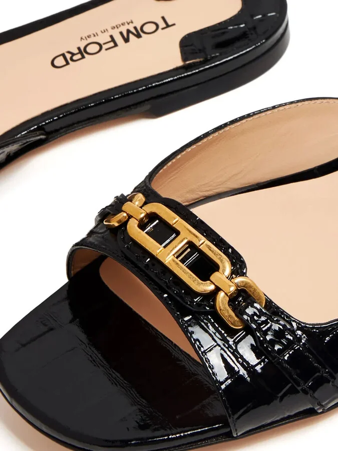 Whitney crocodile-effect sandals - Image 2