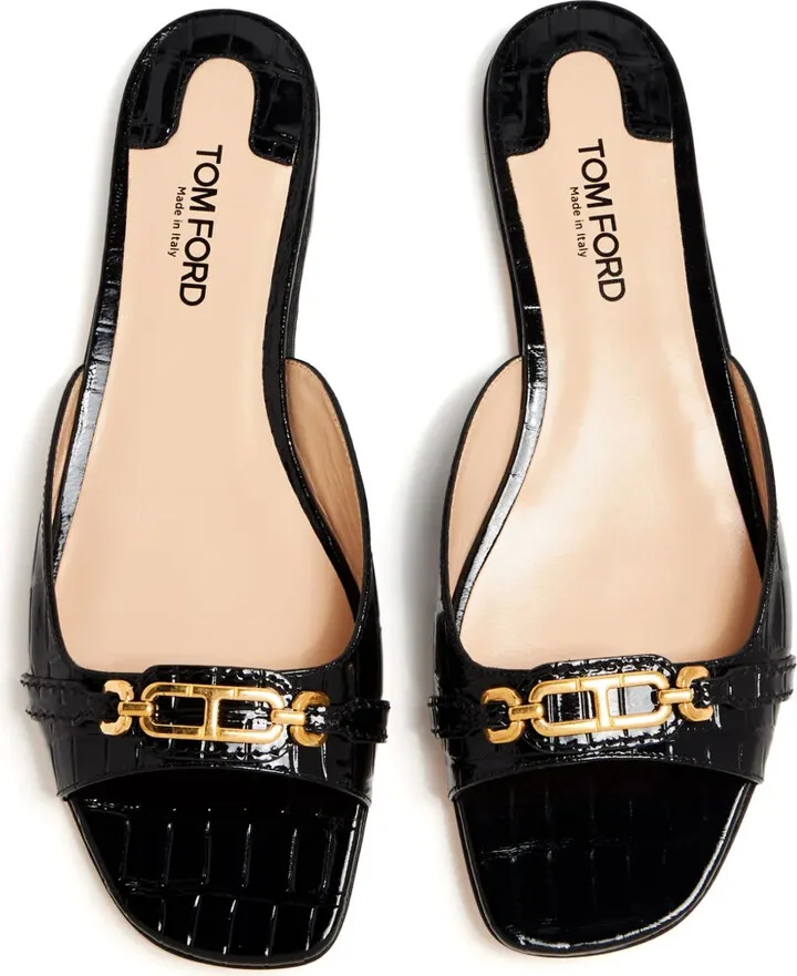 Whitney crocodile-effect sandals - Image 4