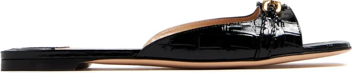 Whitney crocodile-effect sandals