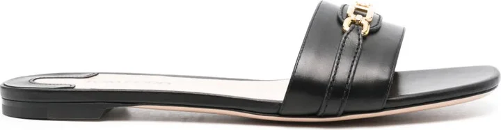 Whitney leather slides