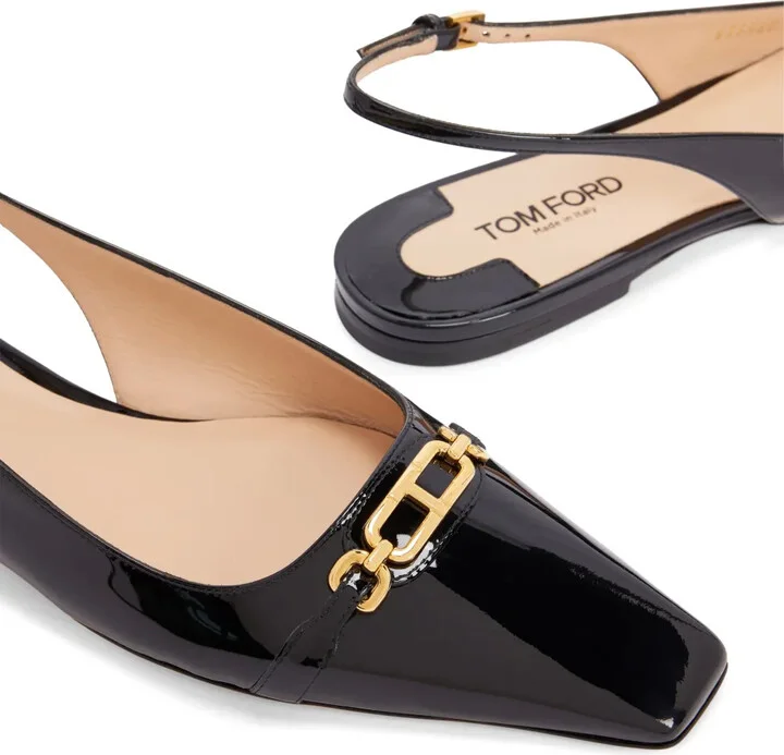 Whitney leather slingback ballerina shoes - Image 4
