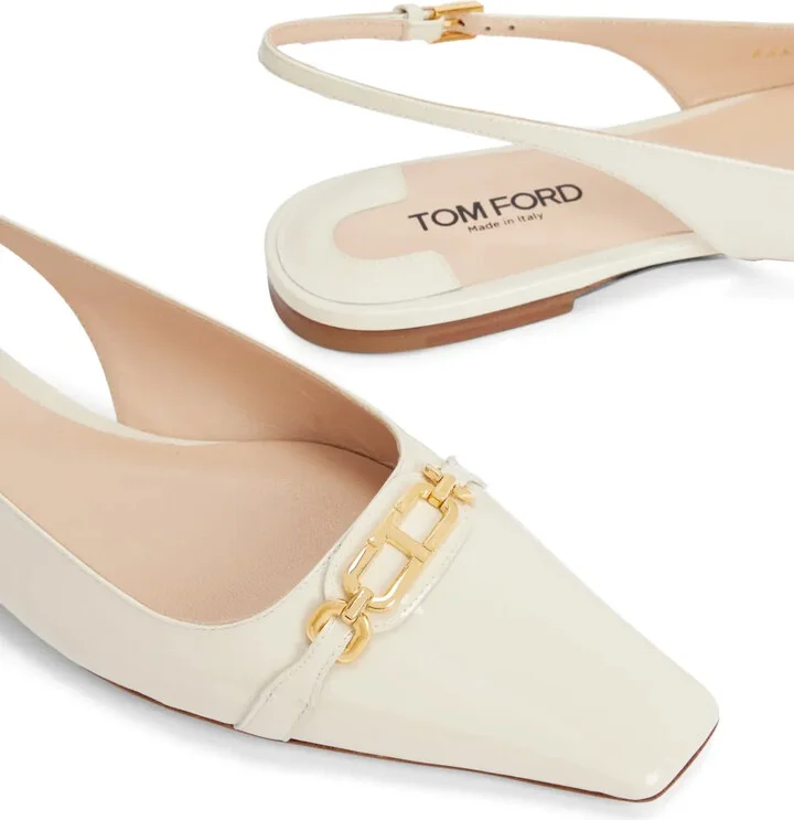 Whitney leather slingback ballerina shoes - Image 4