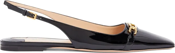 Whitney leather slingback ballerina shoes