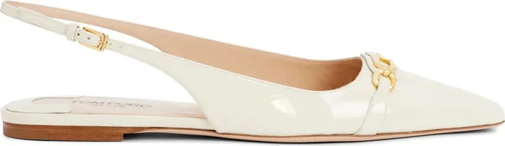 Whitney leather slingback ballerina shoes