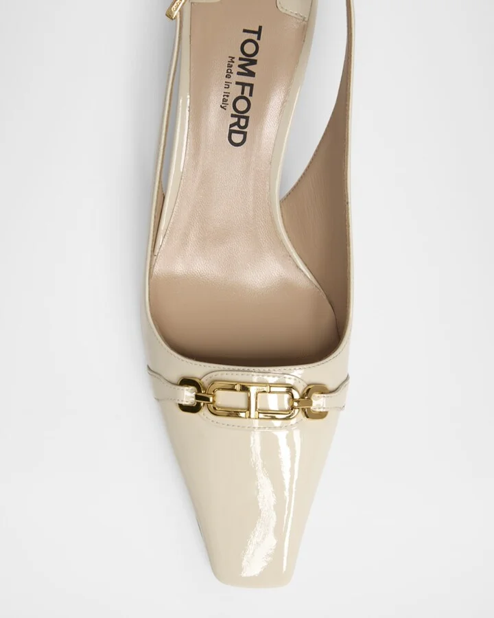 Whitney Patent Leather Slingback Ballerina Pumps - Image 5