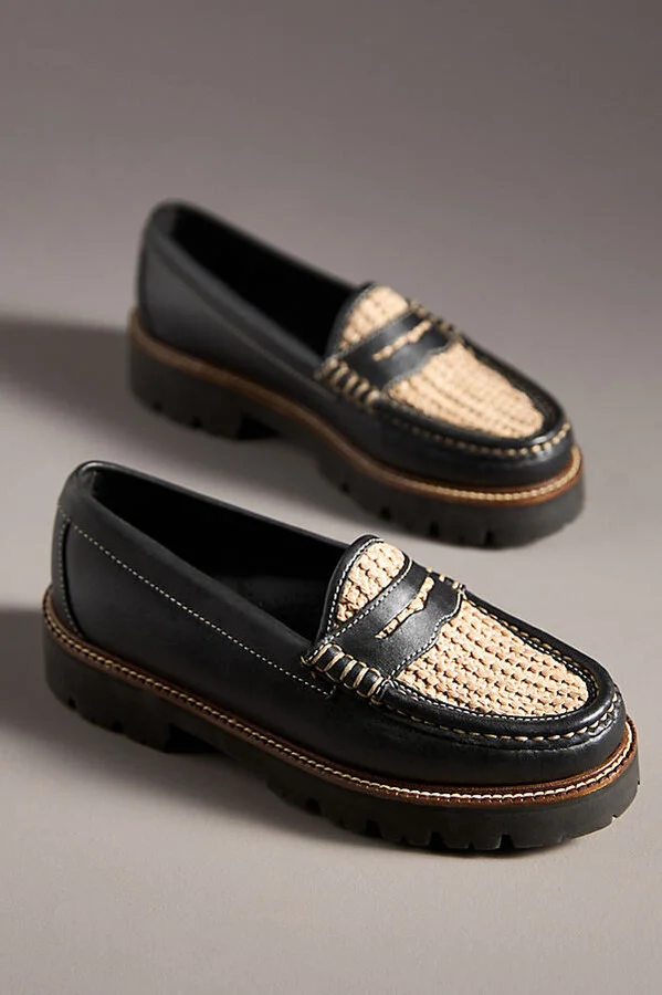 Whitney Raffia Super Lug Loafers