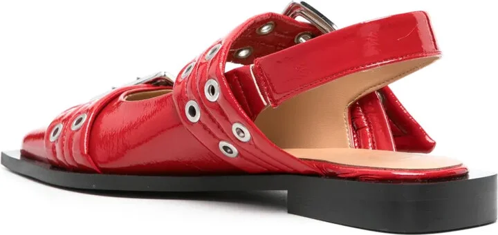 Wide Welt buckled ballerina shoes - Image 3