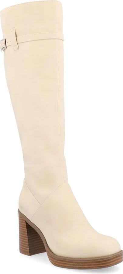 Wide Width Extra Wide Calf Womens Letice Tru Comfort Foam Platform Square Toe Boots