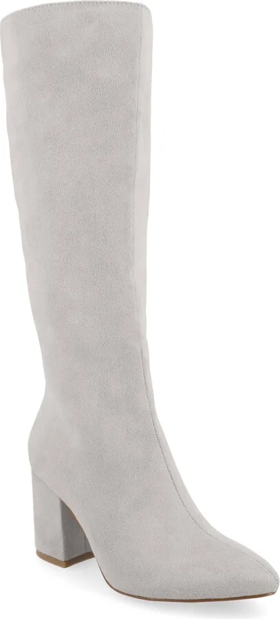 Wide Width Wide Calf Womens Ameylia Tru Comfort Foam Covered Block Heel Pointed Toe Boots