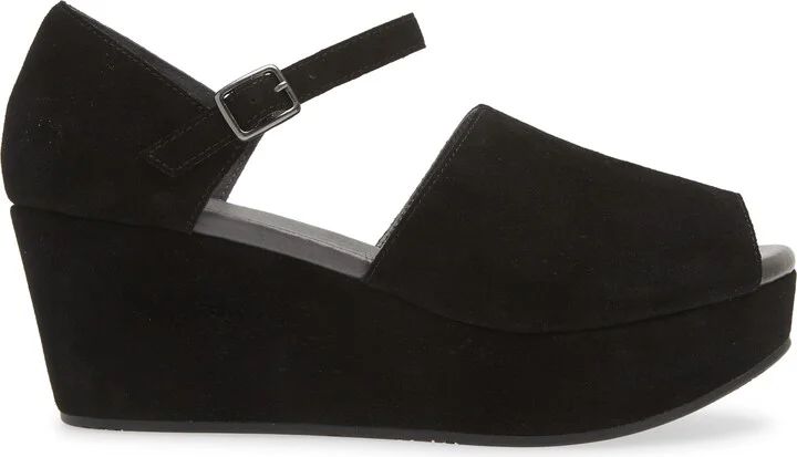 Wido Ankle Strap Peep Toe Platform Wedge Sandal - Image 3